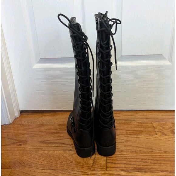 Eurosoft Size 7.5 Black Selden Knee High Riding Boots Adjustable Shaft Lace Up - Picture 4 of 10